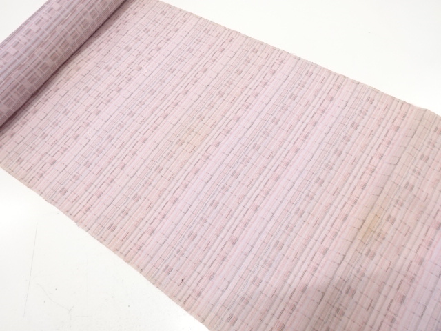 アンティーク　幾何学模様織り出し　着尺反物